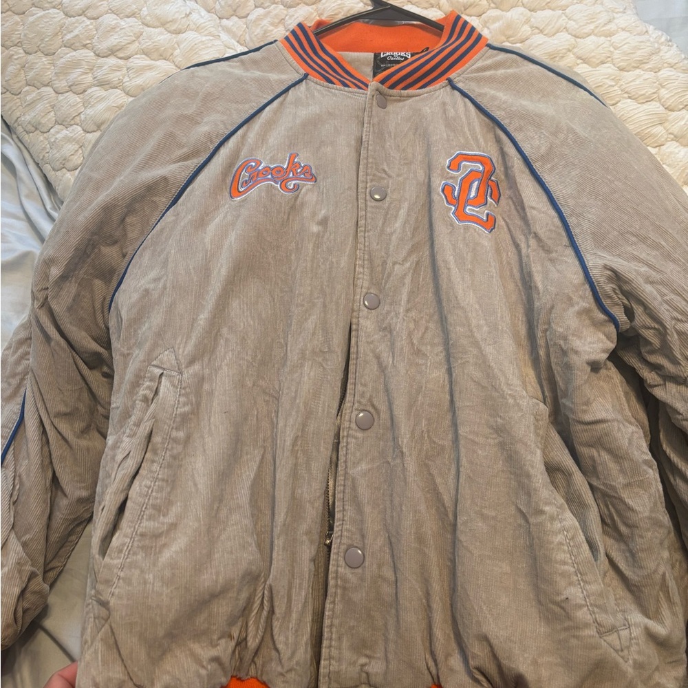 Vintage crooks and castle varsity jacket. Orange & blue medium (Knicks color)